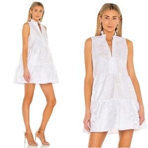 Amanda Uprichard Sleeveless Saffron Floral Mini Dress White